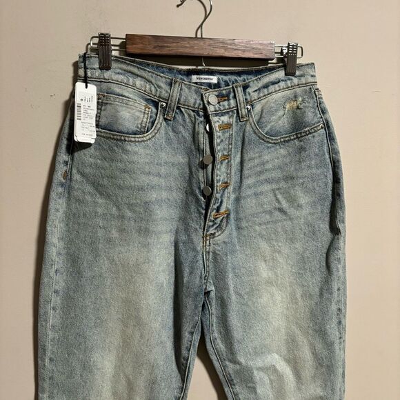 NWT WEWOREWHAT The Danielle High Rise Straight in Light Vintage- Size 29 - Picture 7 of 8
